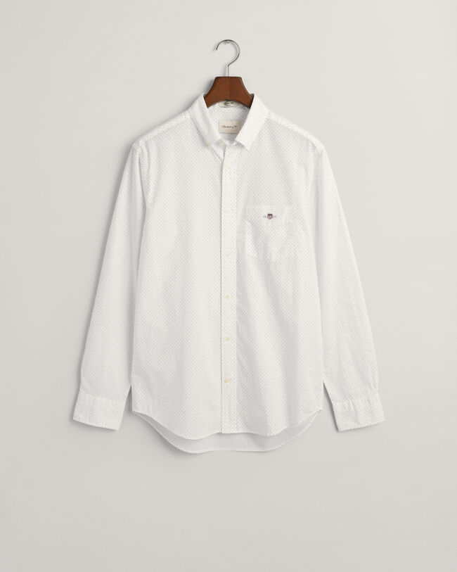 Camicia in popeline a micro pois regular fit