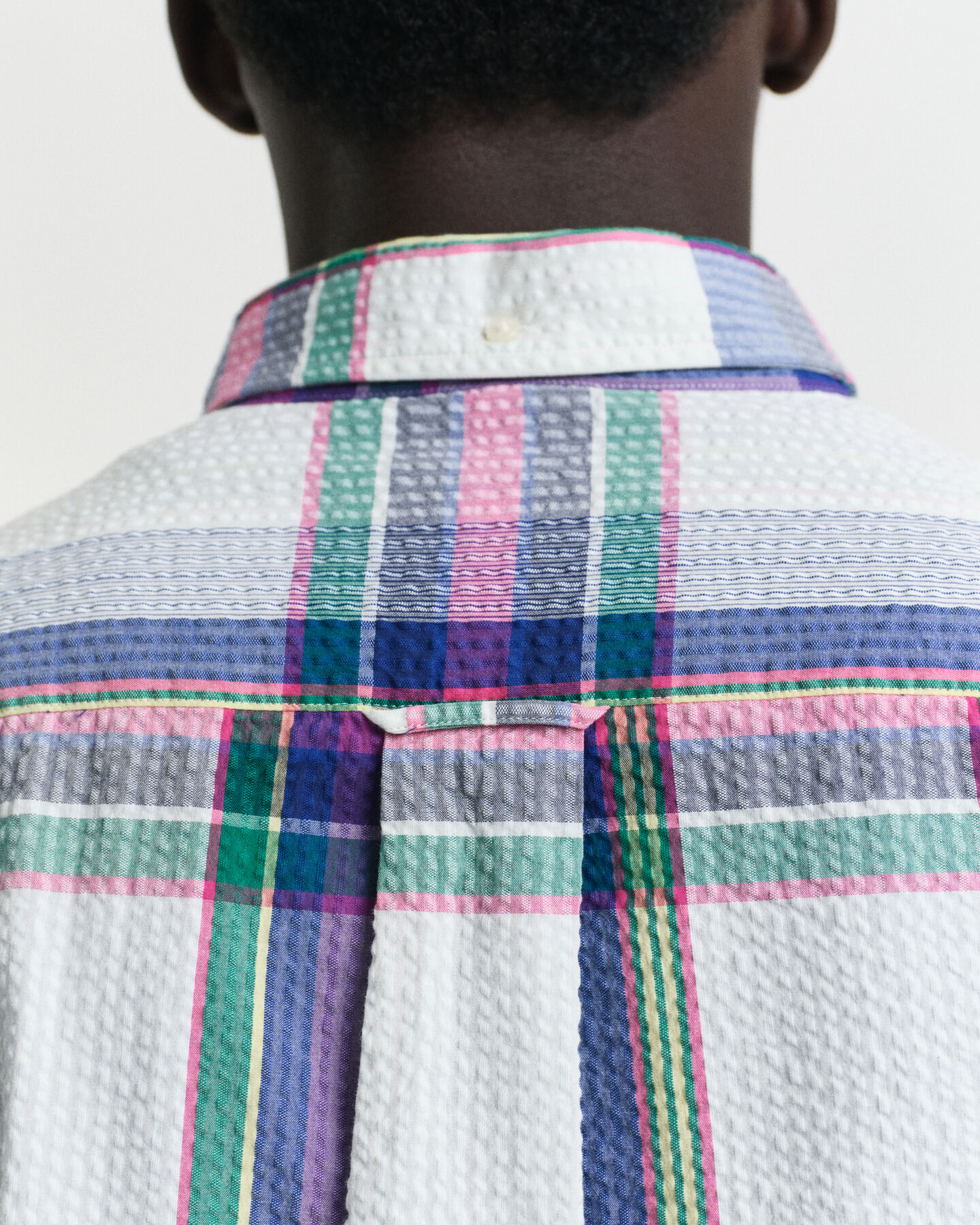 Camicia seersucker madras regular fit