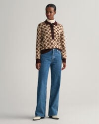 Polo in maglia jacquard con motivo G