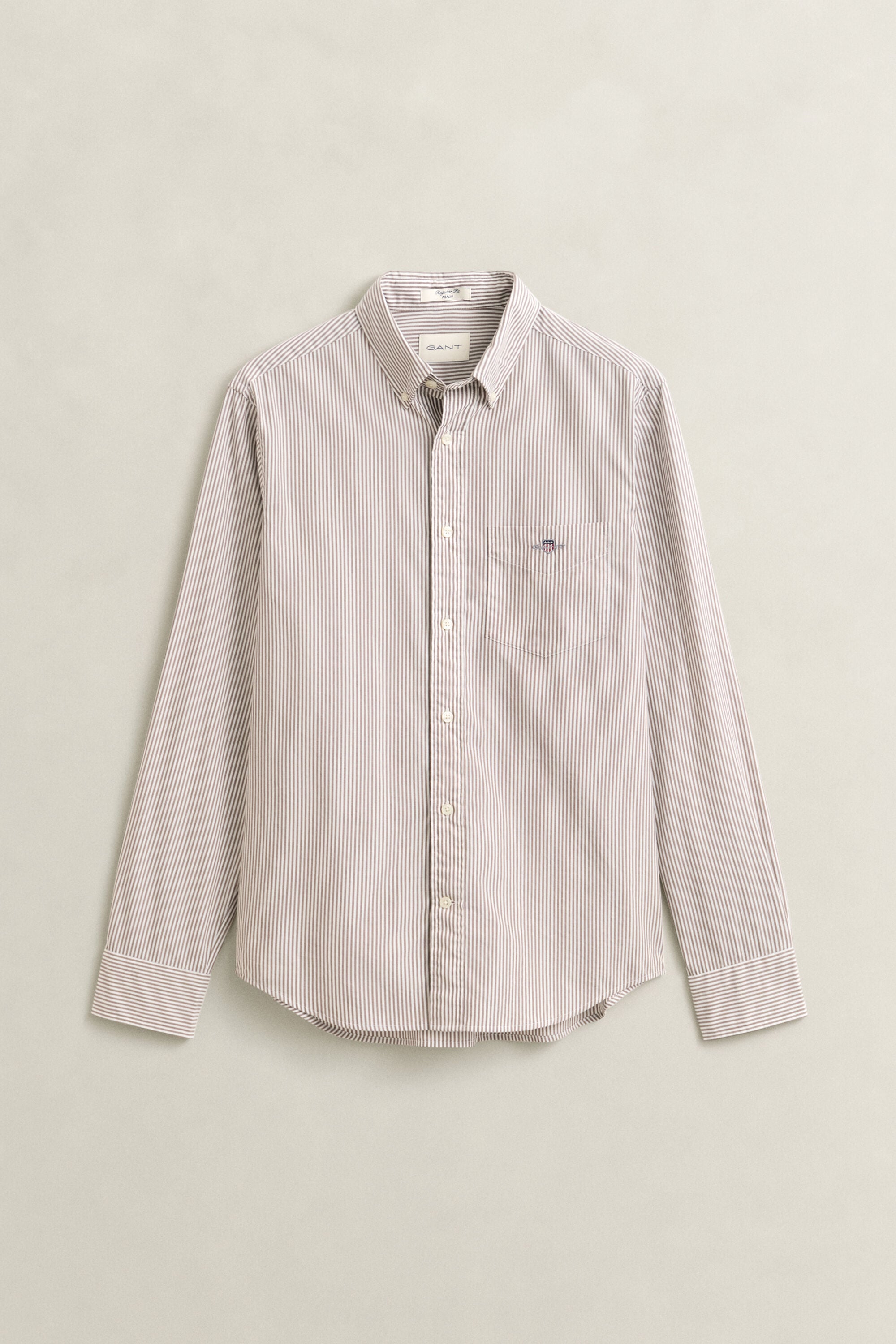 Camicia classica in popeline a righe Banker