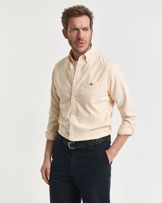 Camicia Oxford classica a righe Banker regular fit