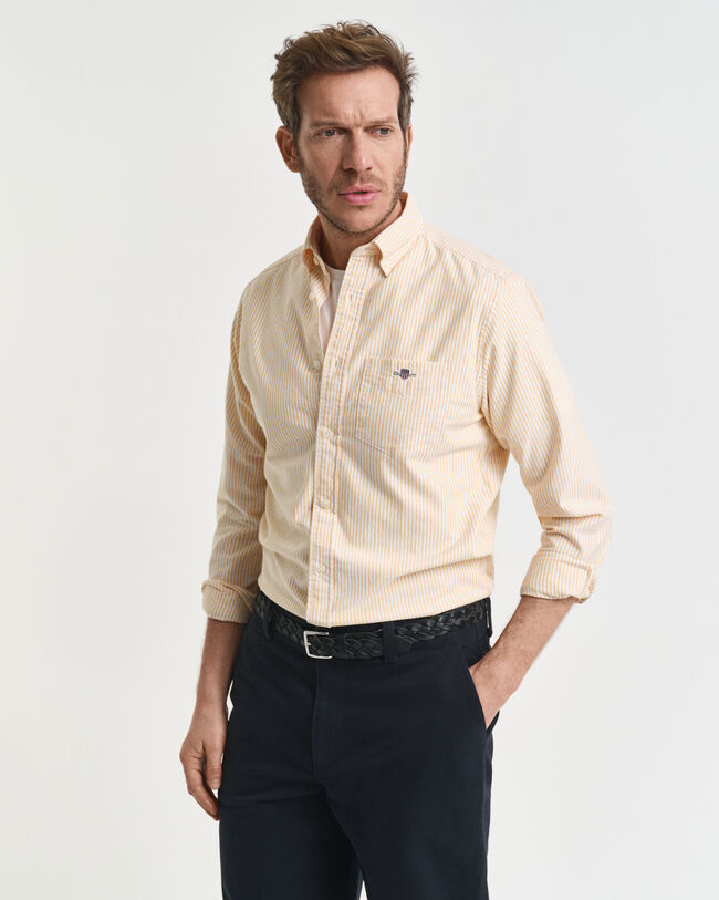Camicia Oxford classica a righe Banker regular fit