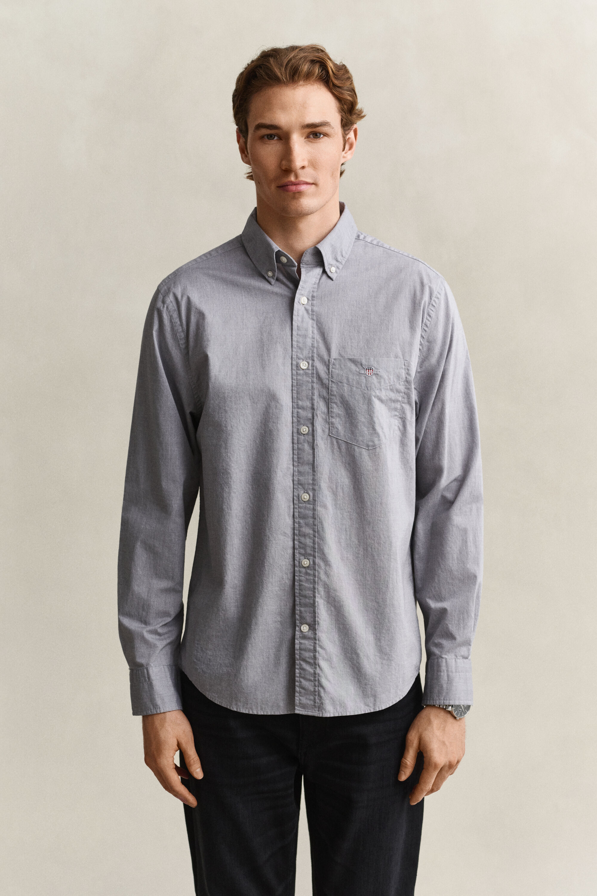 Camicia classica in popeline regular fit