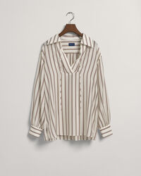 Blusa con scollo a V a righe