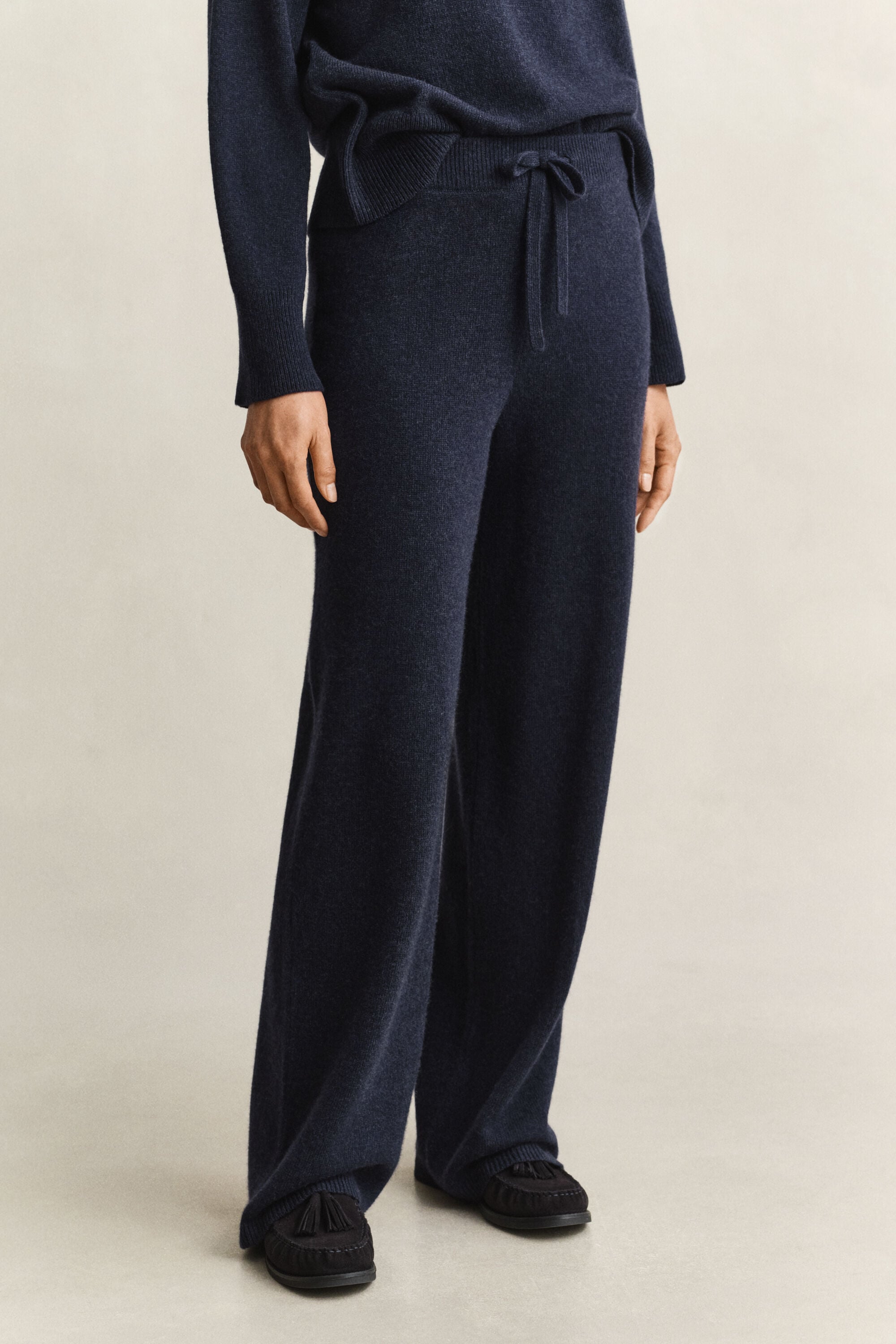 Pantaloni in lana misto cashmere