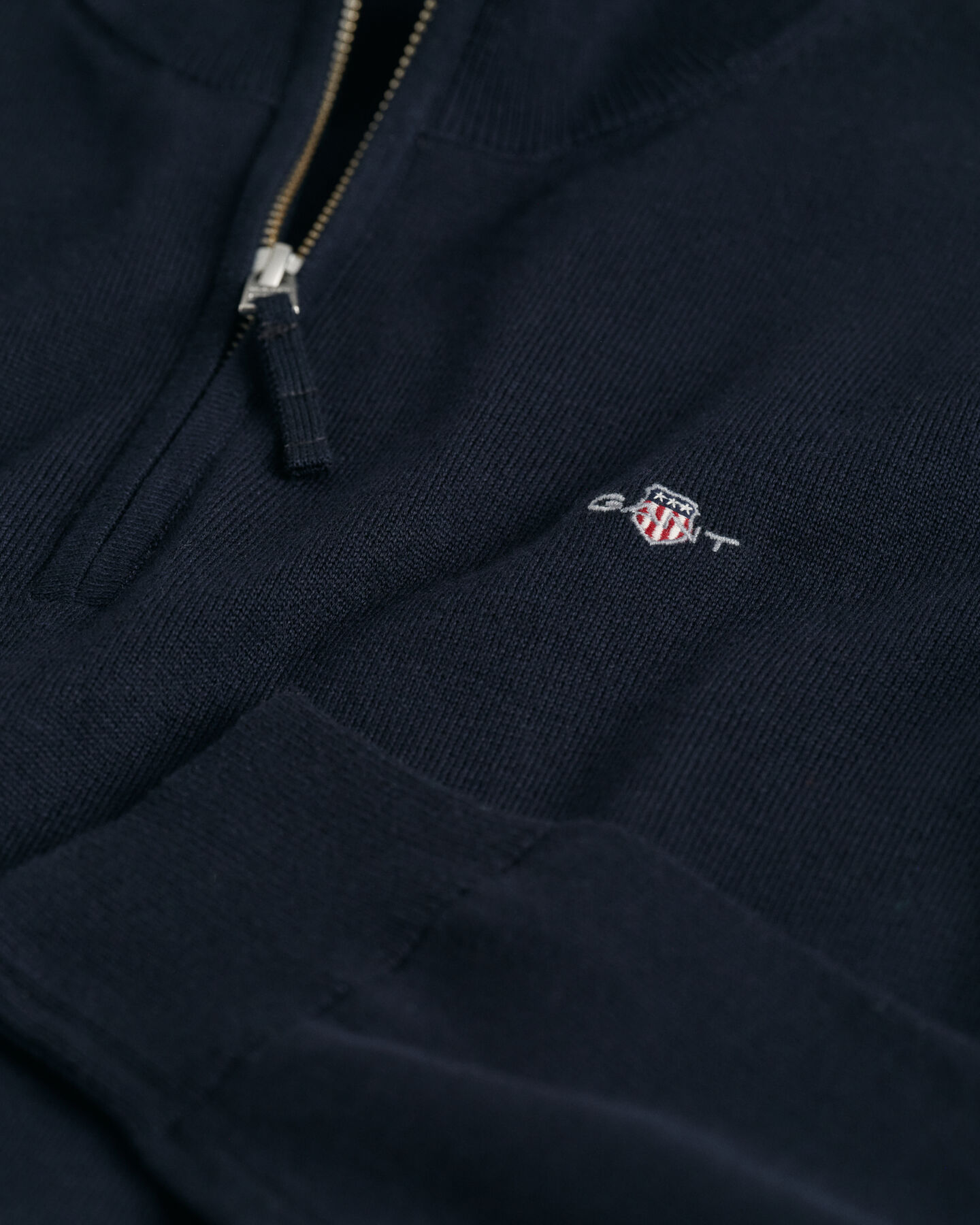 Maglia in cotone con zip corta Shield Teens