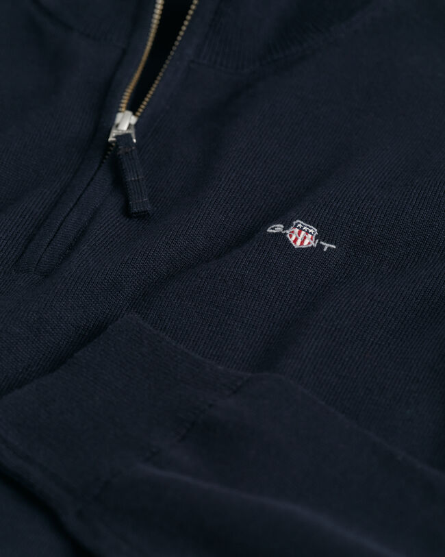 Maglia in cotone con zip corta Shield Teens