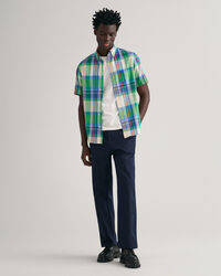 Camicia a maniche corte in madras regular fit