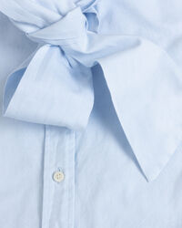 Camicia Oxford con fiocco e maniche a sbuffo
