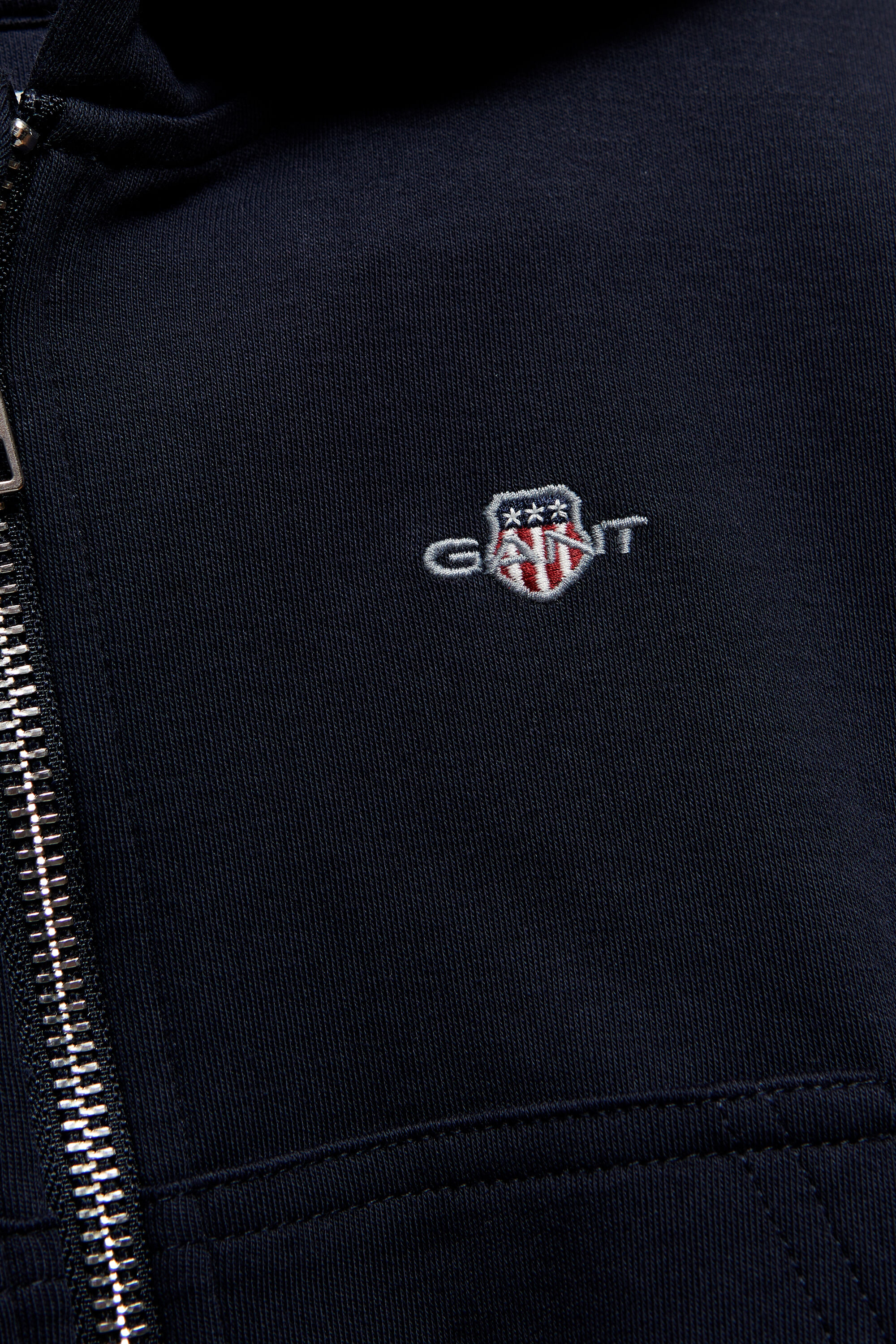 Felpa corta con cappuccio e zip Shield Girls