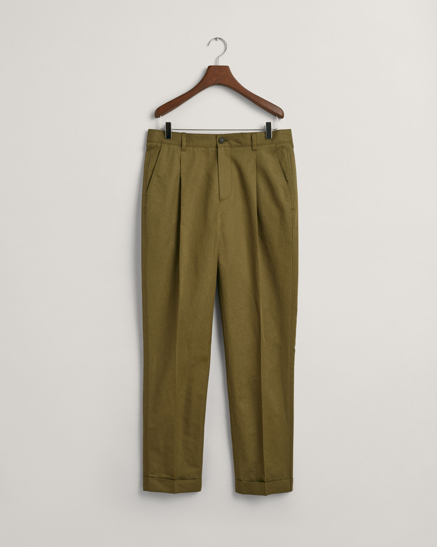 Pantaloni da abito in cotone regular fit