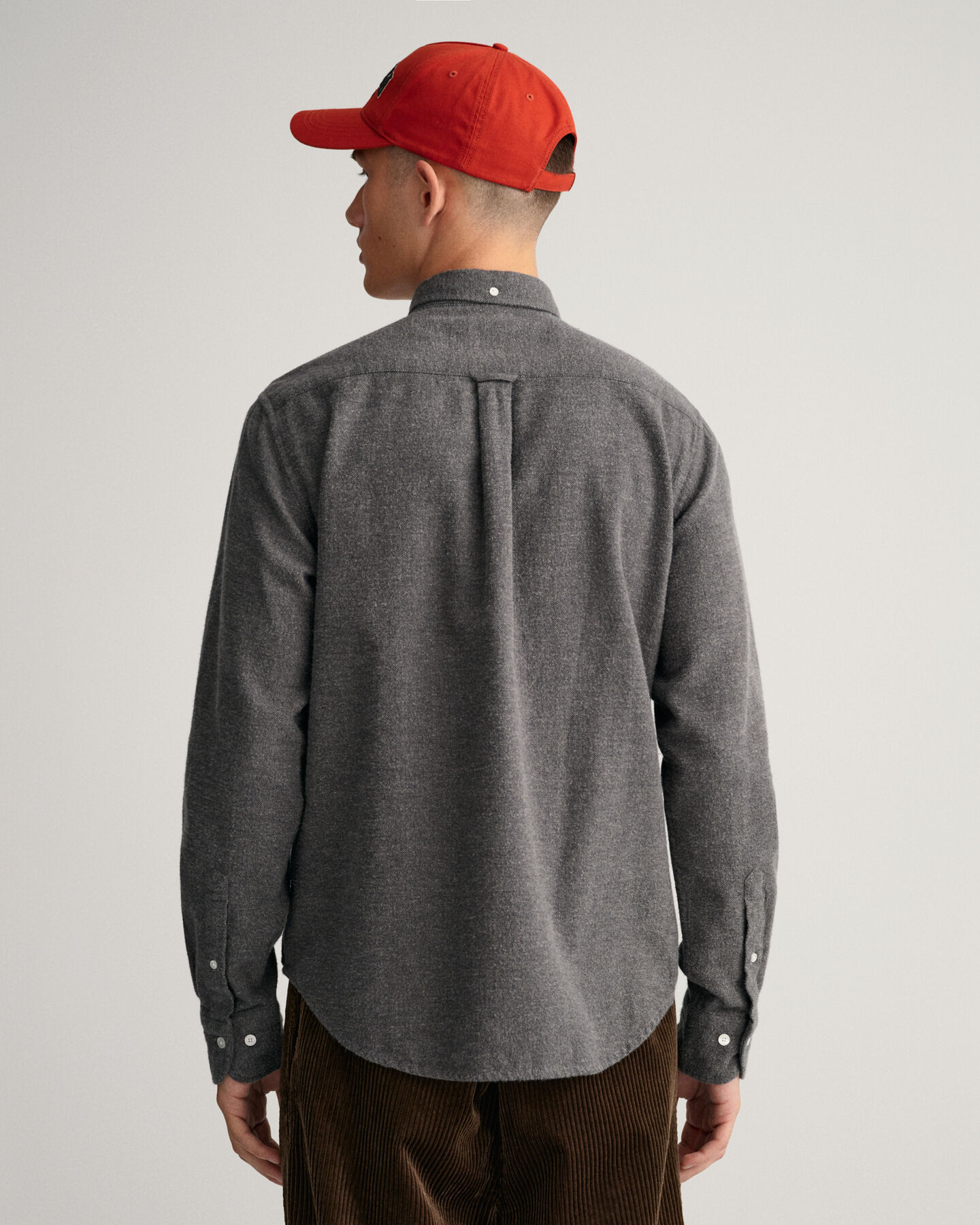 Camicia in tessuto a spina di pesce regular fit