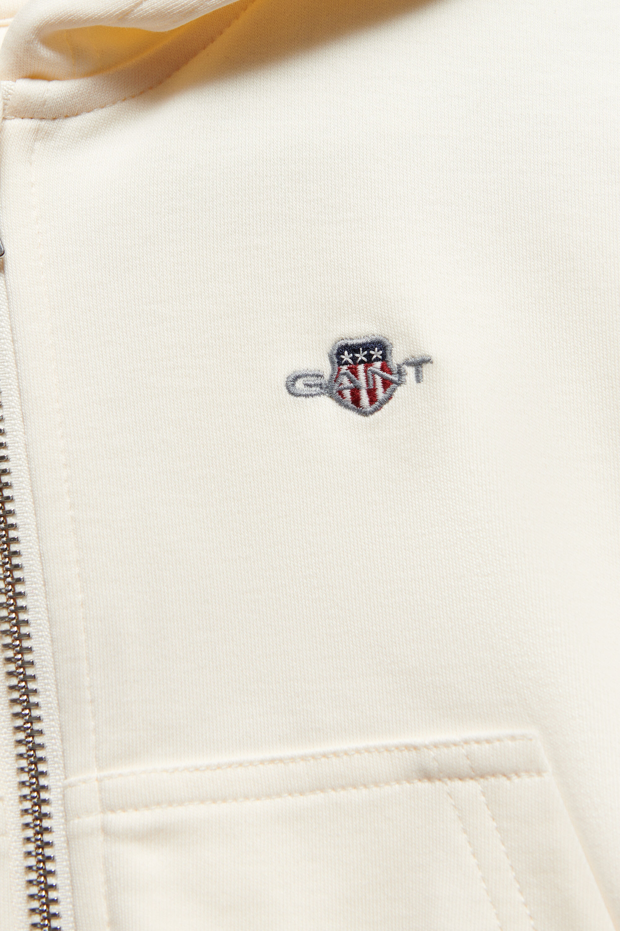 Felpa corta con cappuccio e zip Shield Girls