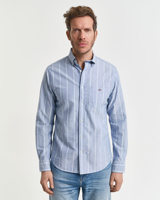 Camicia Oxford classica a righe regular fit