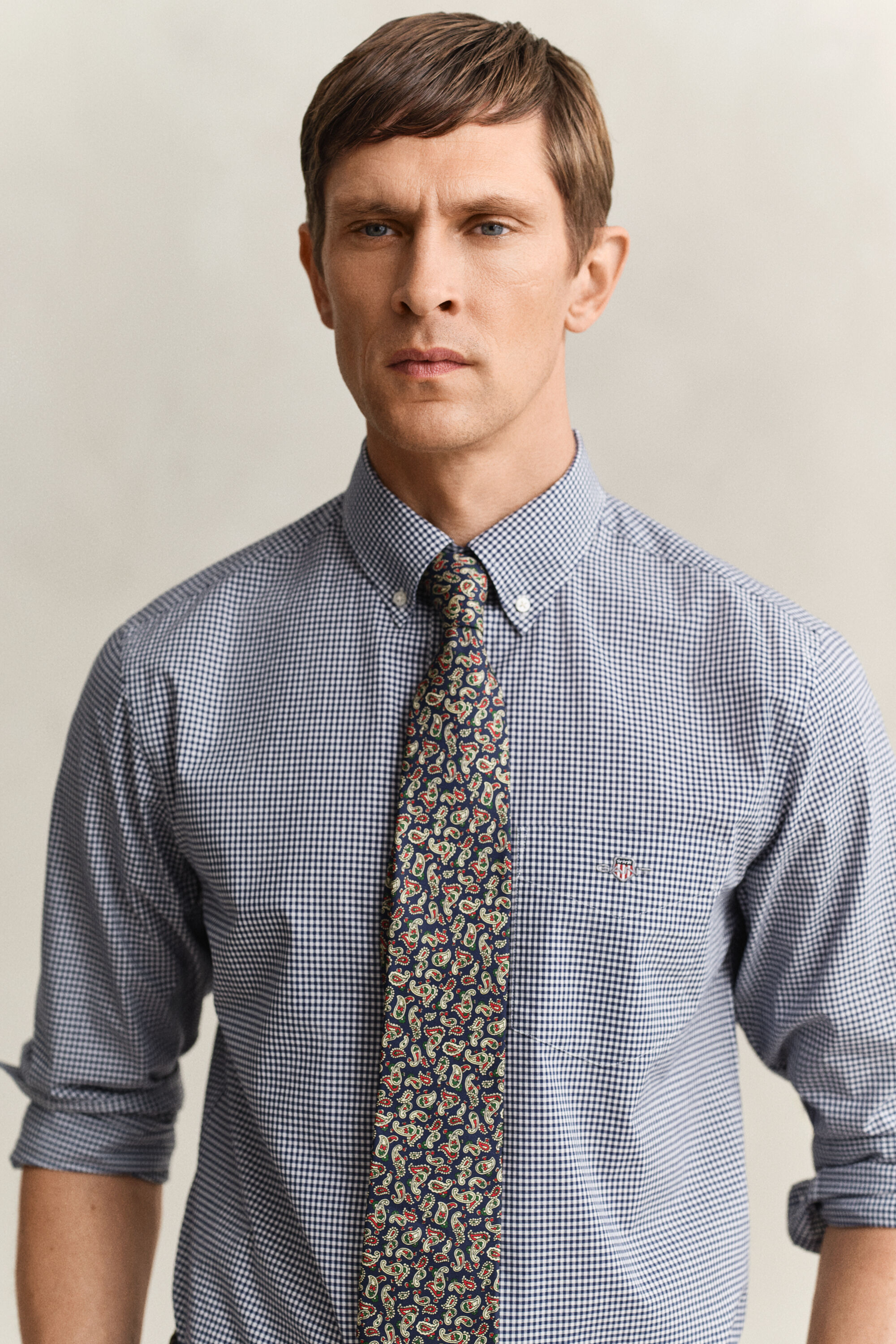 Camicia classica in popeline percalle