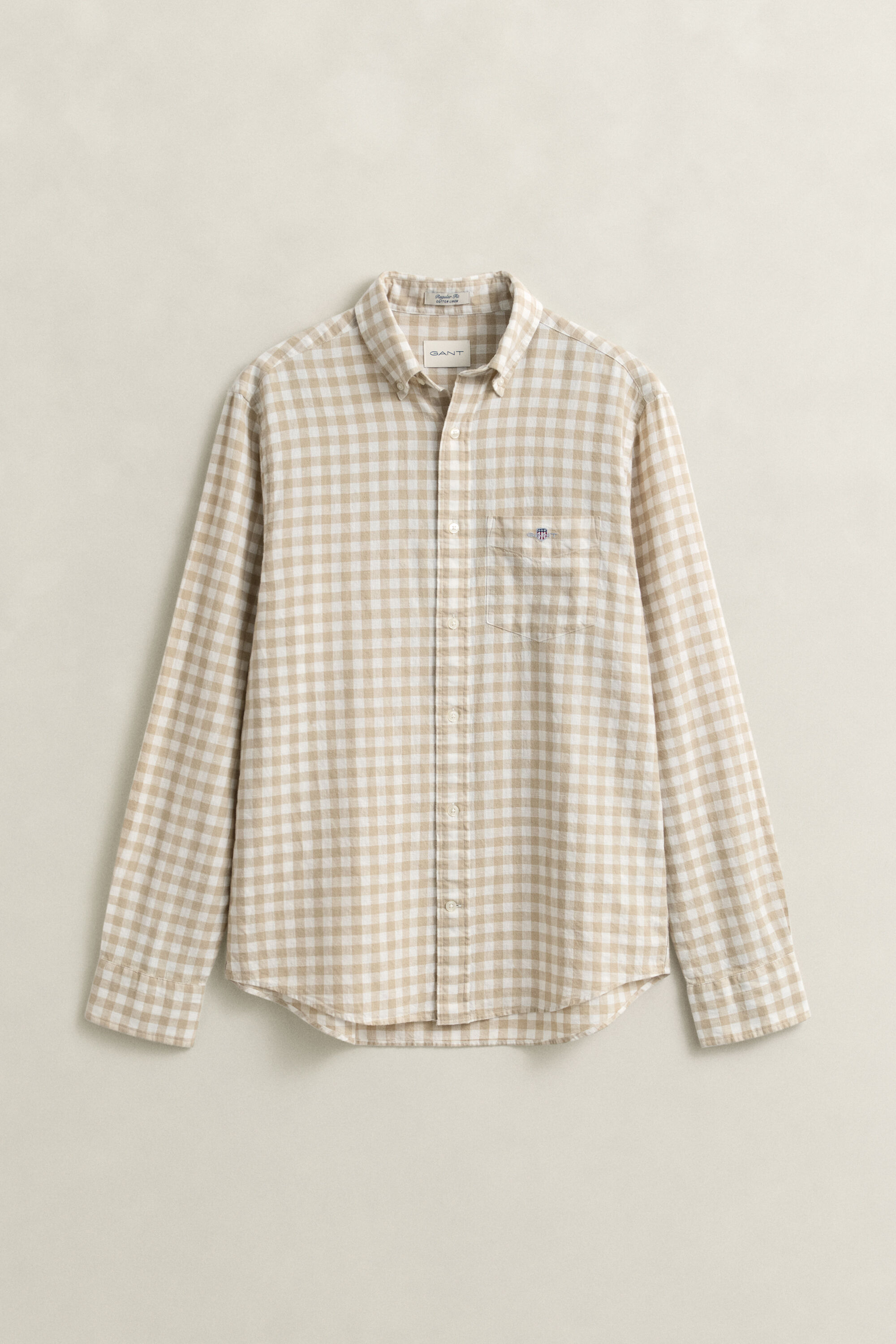 Camicia in misto lino percalle