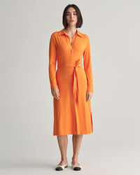 Abito chemisier in jersey slim fit