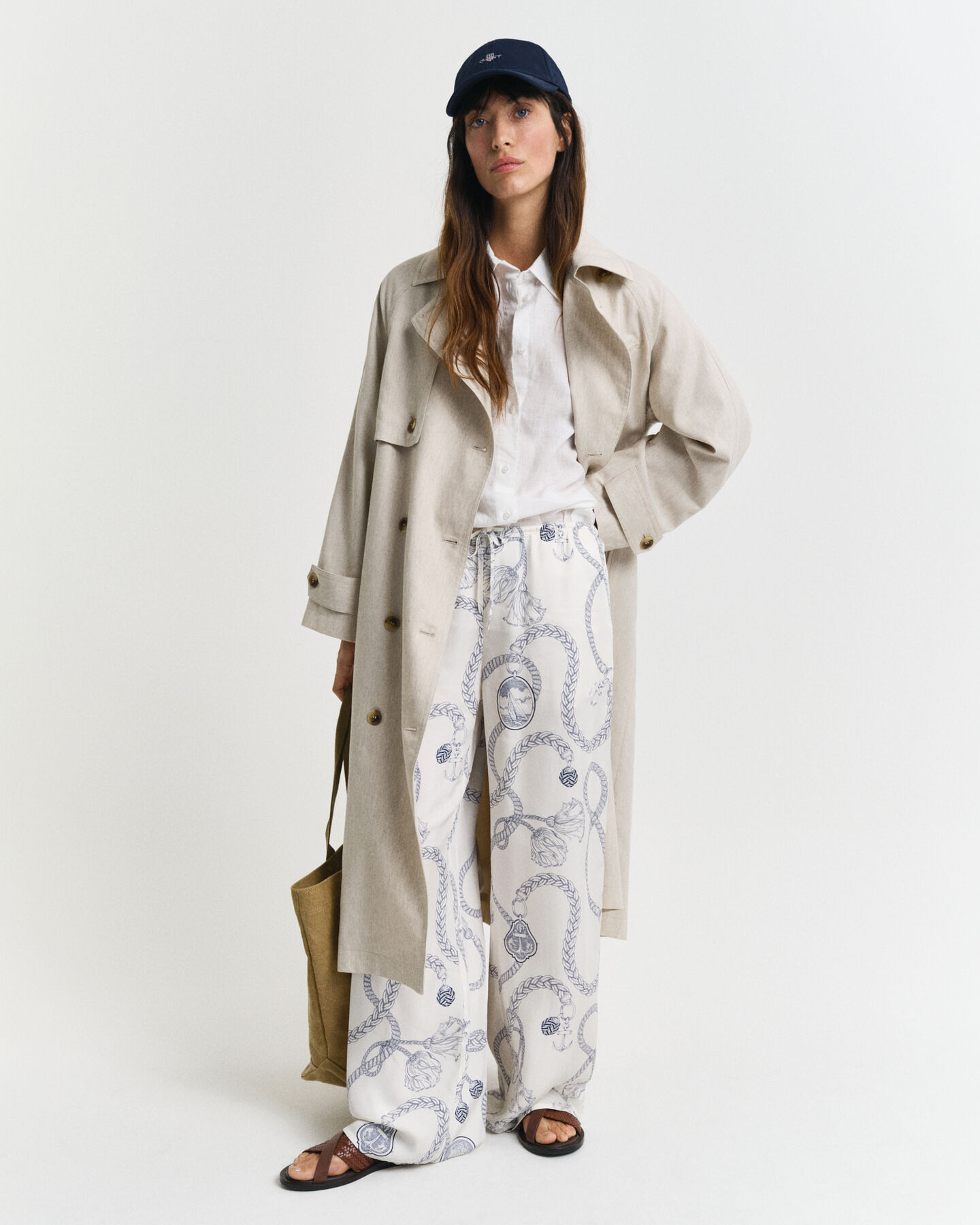 Pantaloni con coulisse stampa Sailing relaxed fit