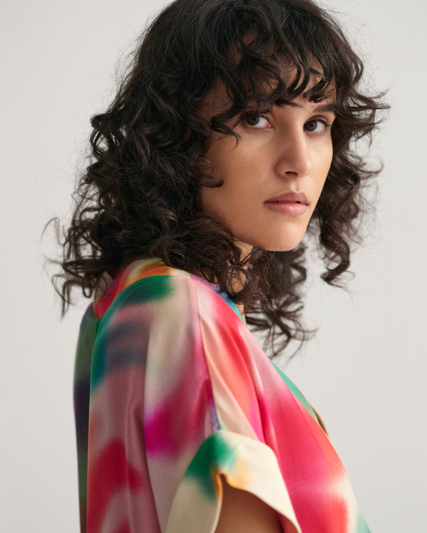 Caftano con stampa floreale