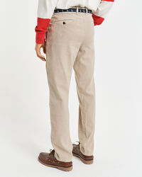 Pantaloni chino in lino e cotone slim fit