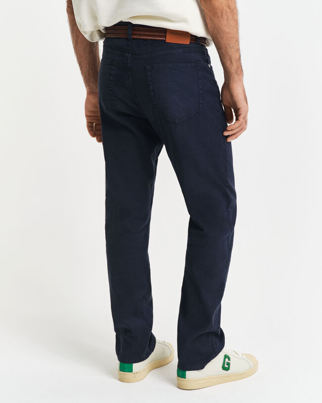 Jeans in misto cotone-lino regular fit