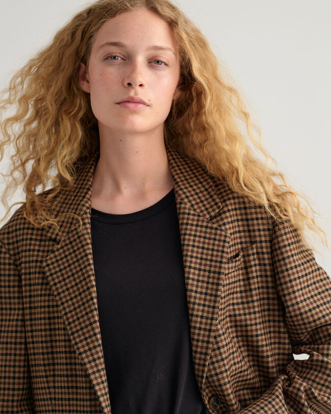 Blazer a quadri oversize