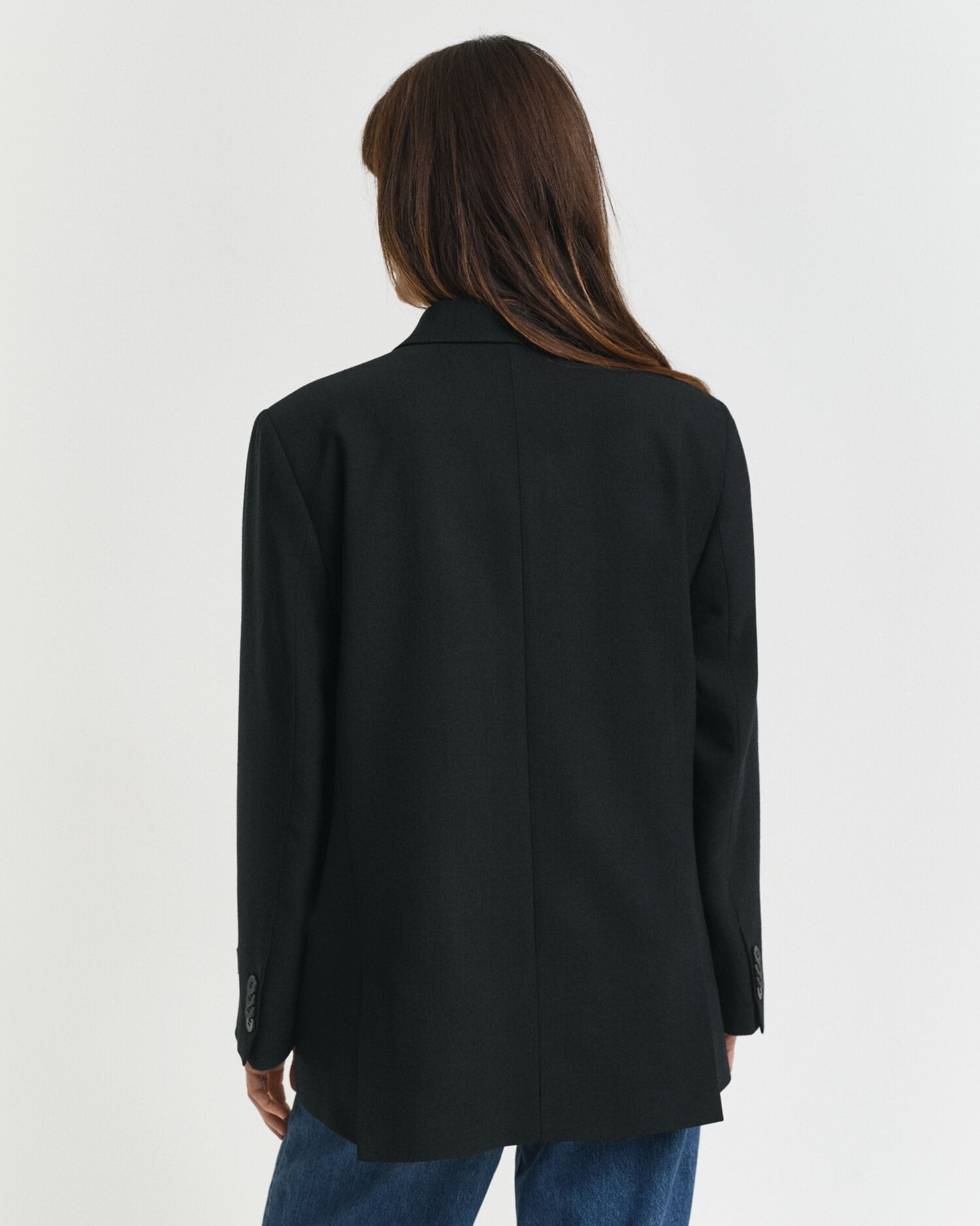 Blazer doppiopetto in misto lana relaxed fit