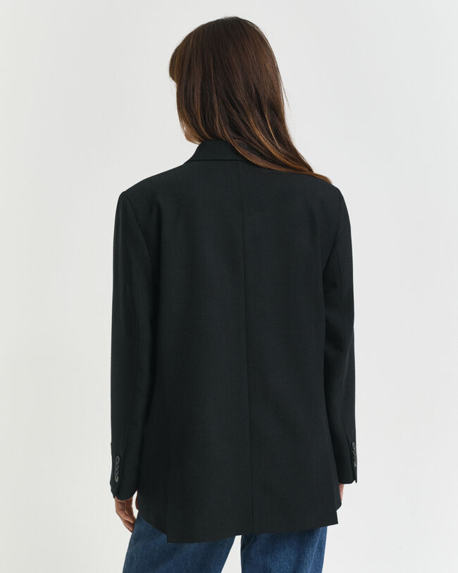 Blazer doppiopetto in misto lana relaxed fit
