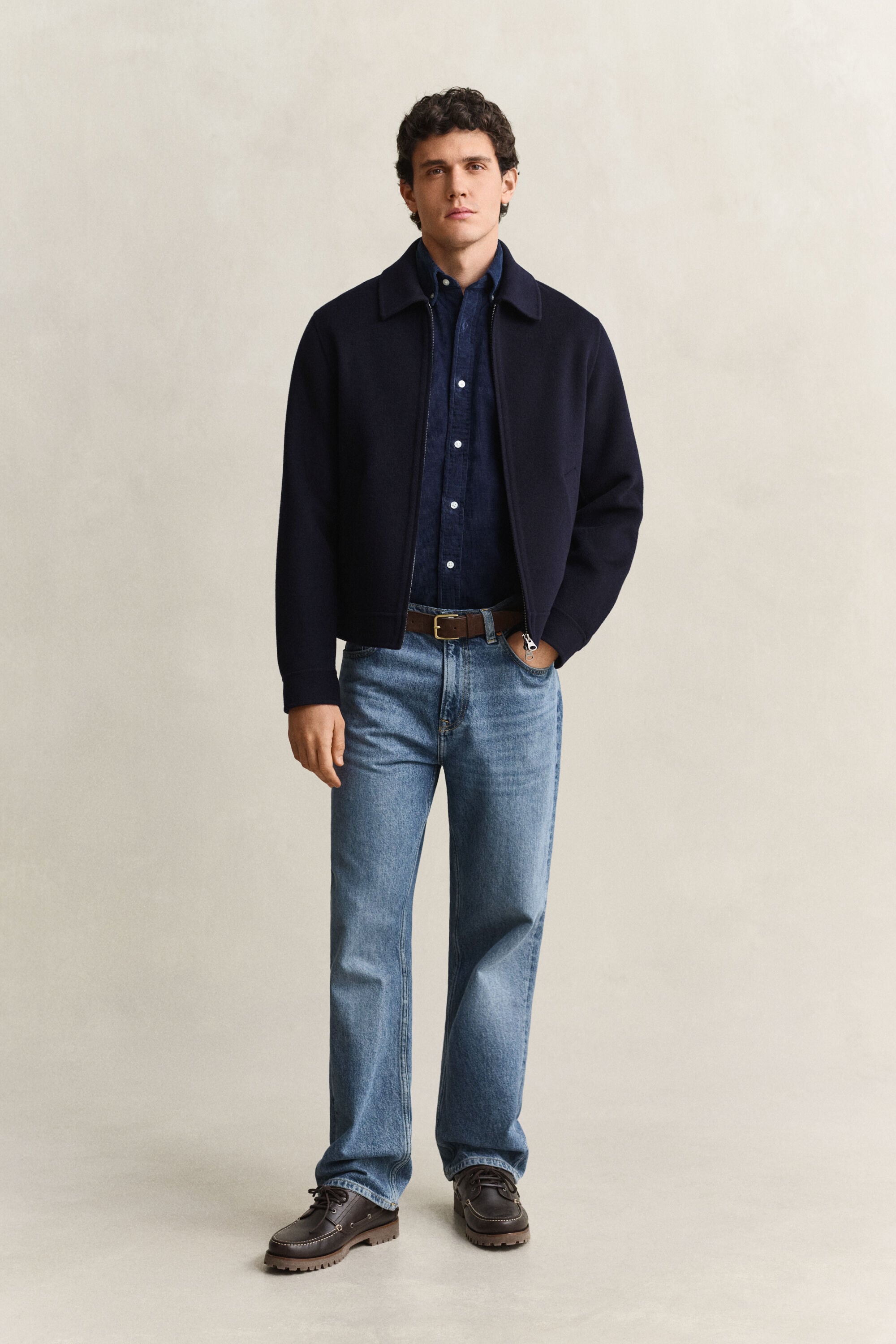 Camicia Indigo in velluto a coste