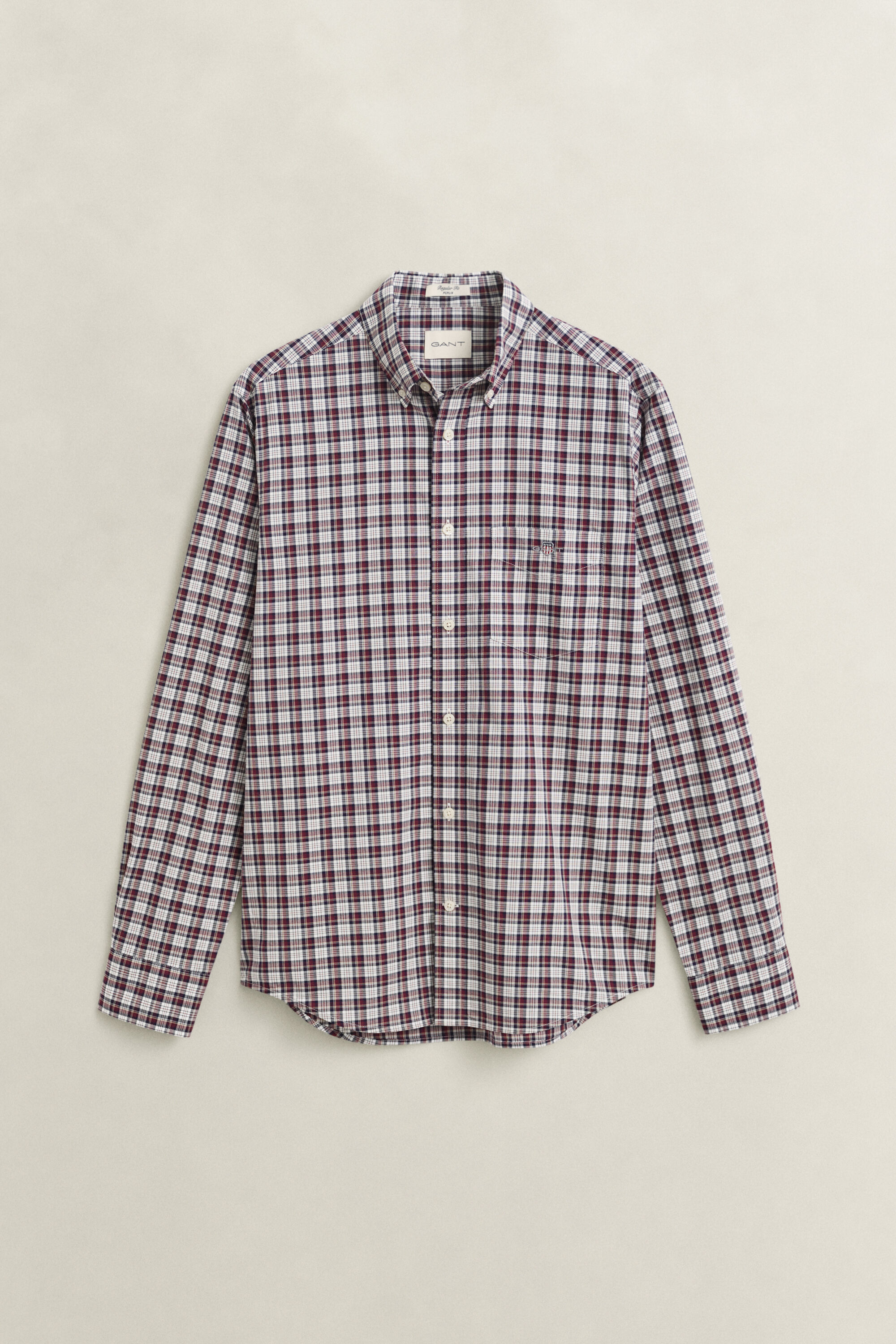 Camicia a quadri in popeline