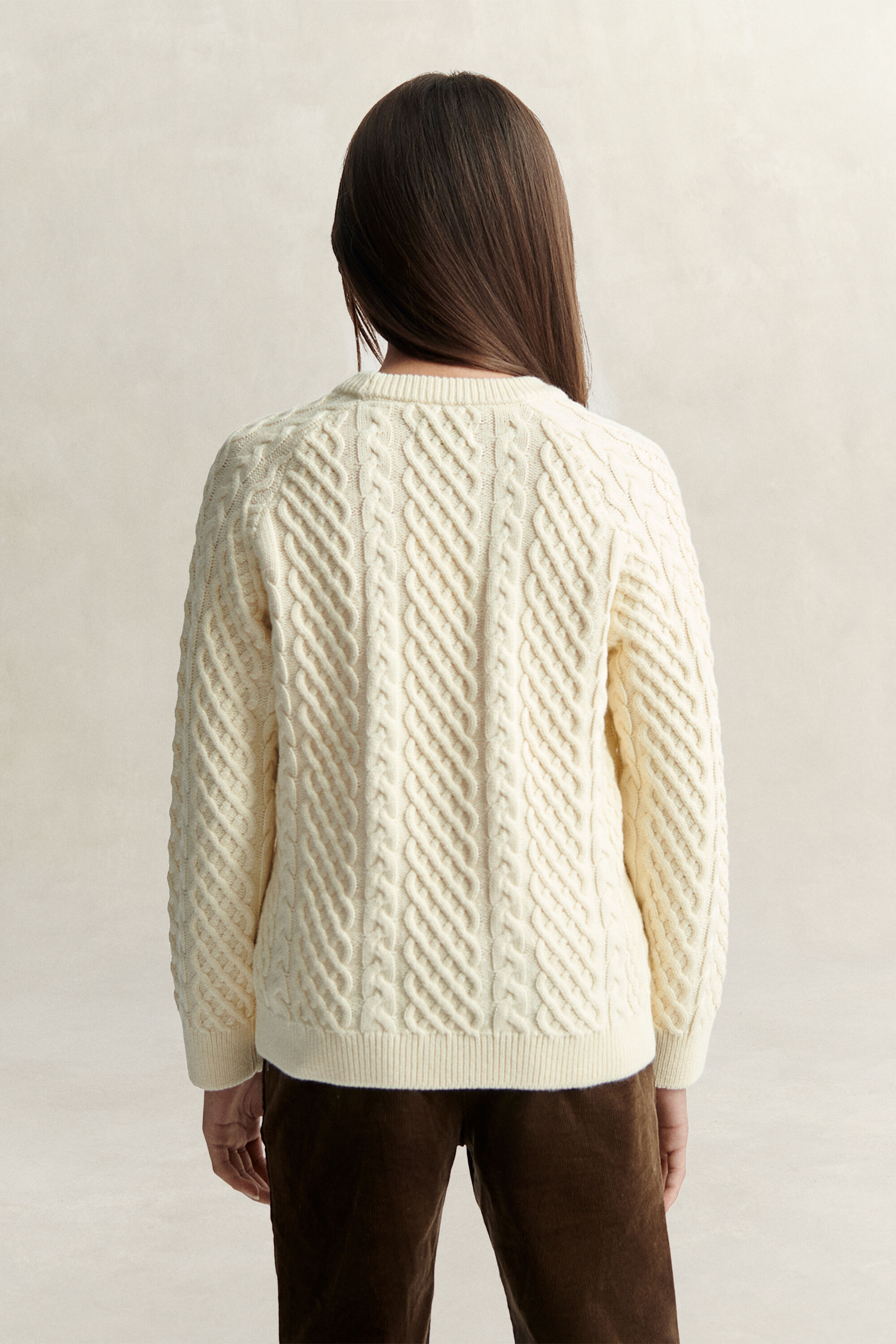 Maglia lavorata a trecce grosse Teen Girls