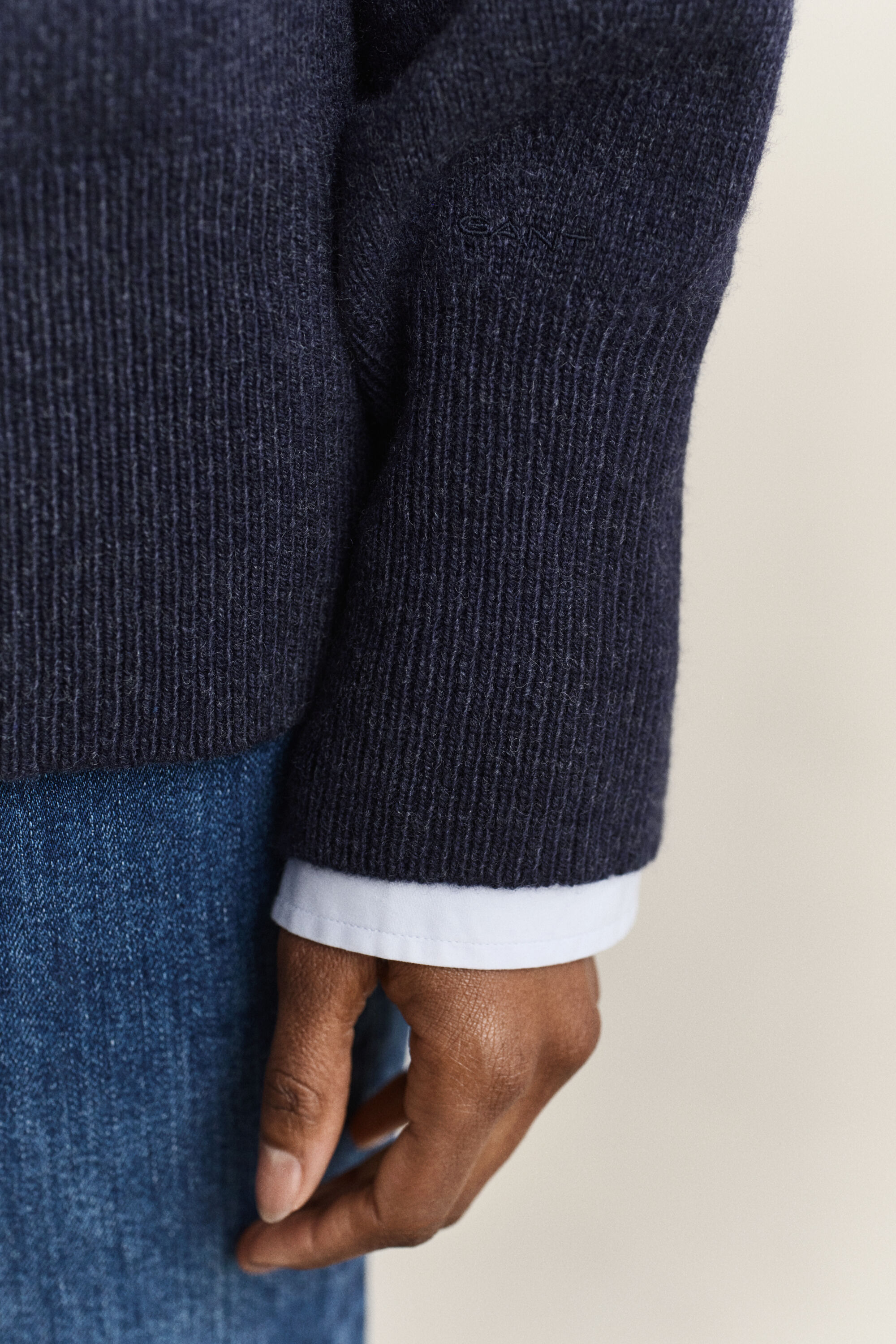 Maglia girocollo in lana cashmere