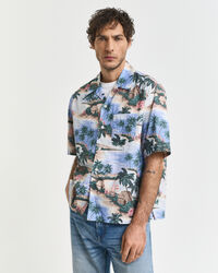 Camicia con stampa Resort Island relaxed fit