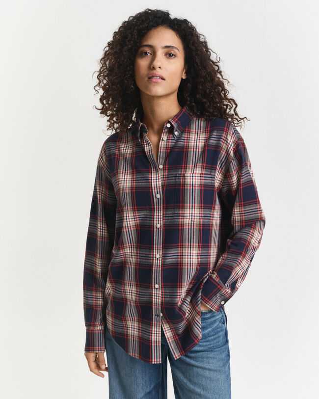 Camicia in flanella a quadri relaxed fit