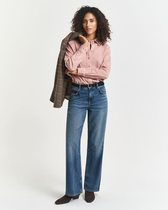 Camicia in velluto a coste regular fit