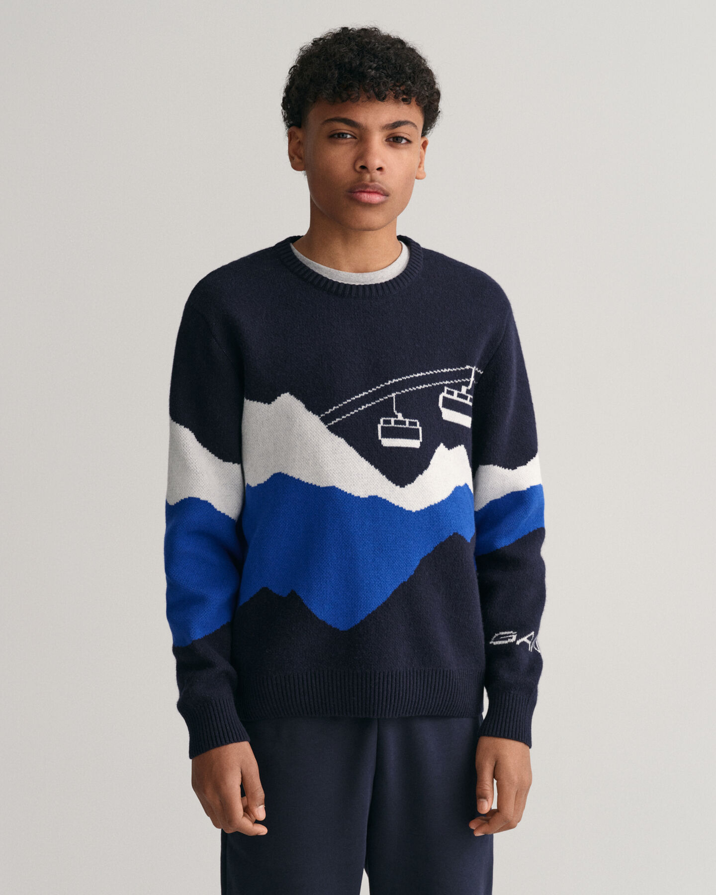 Maglia girocollo jacquard Alpine Teens