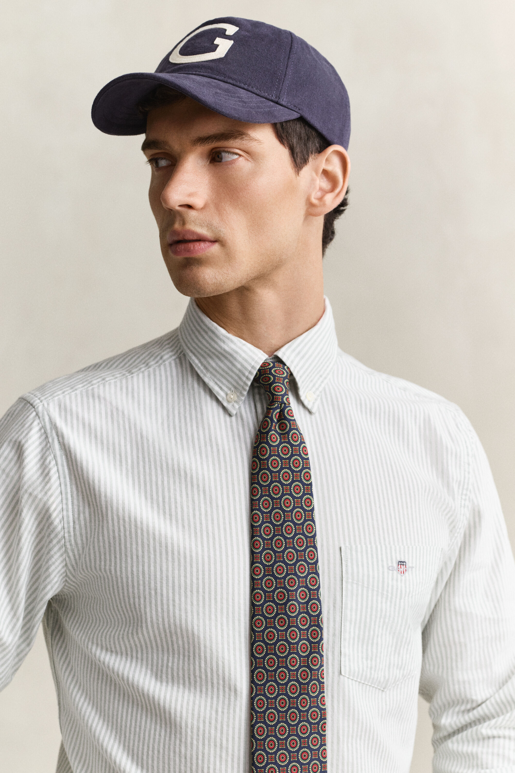 Camicia Oxford classica a righe Banker