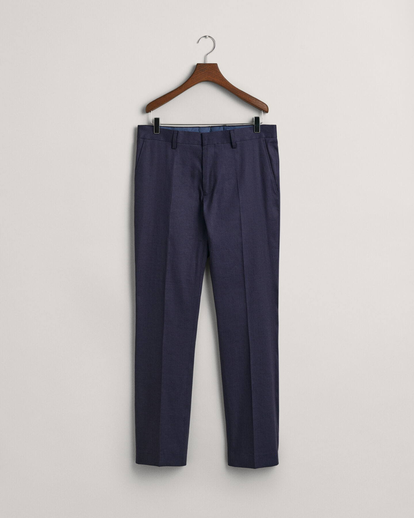 Pantaloni da abito in misto lino-cotone slim fit