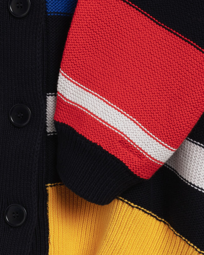 Cardigan a righe multicolore