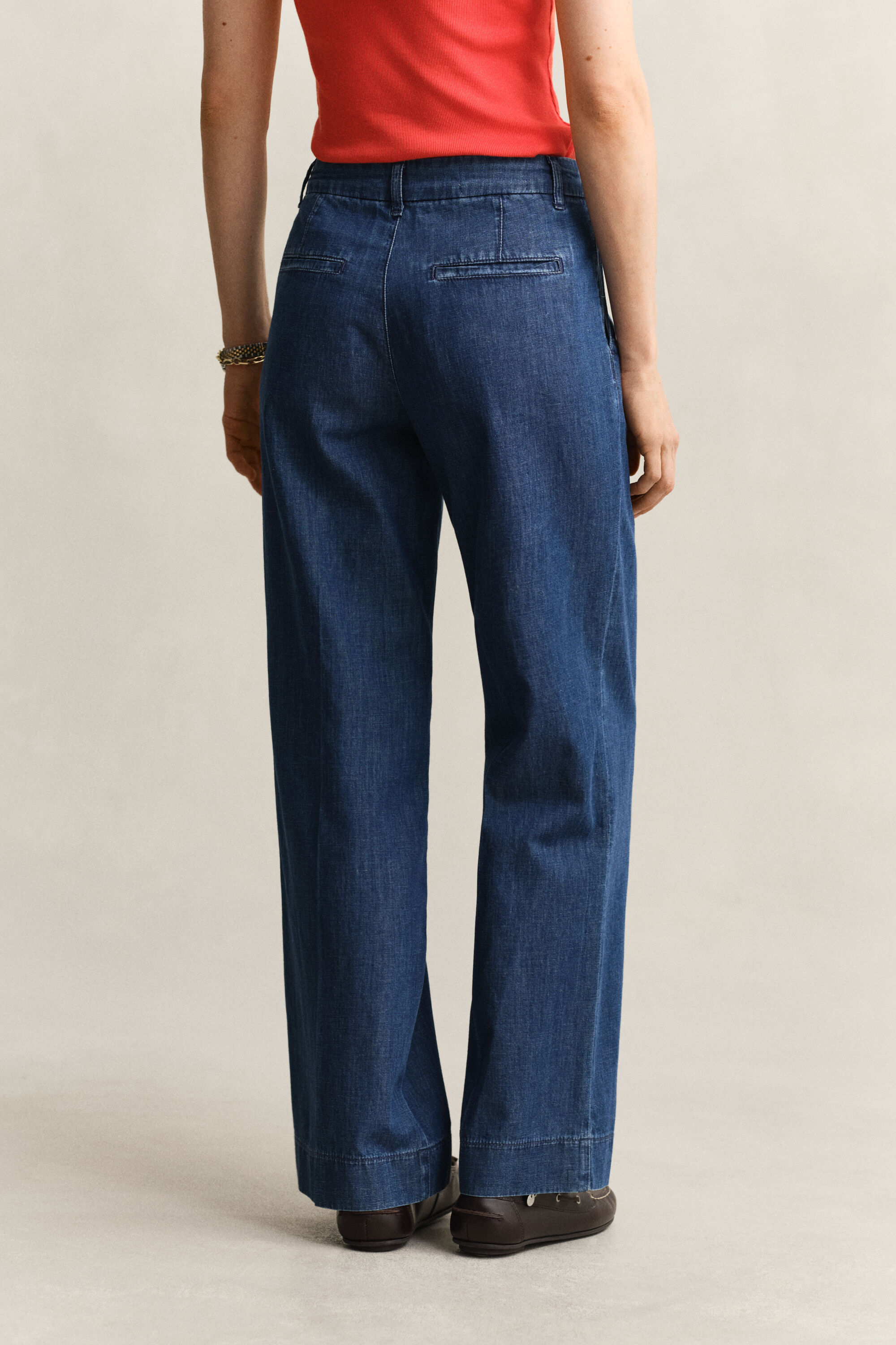 Jeans in lino e cotone