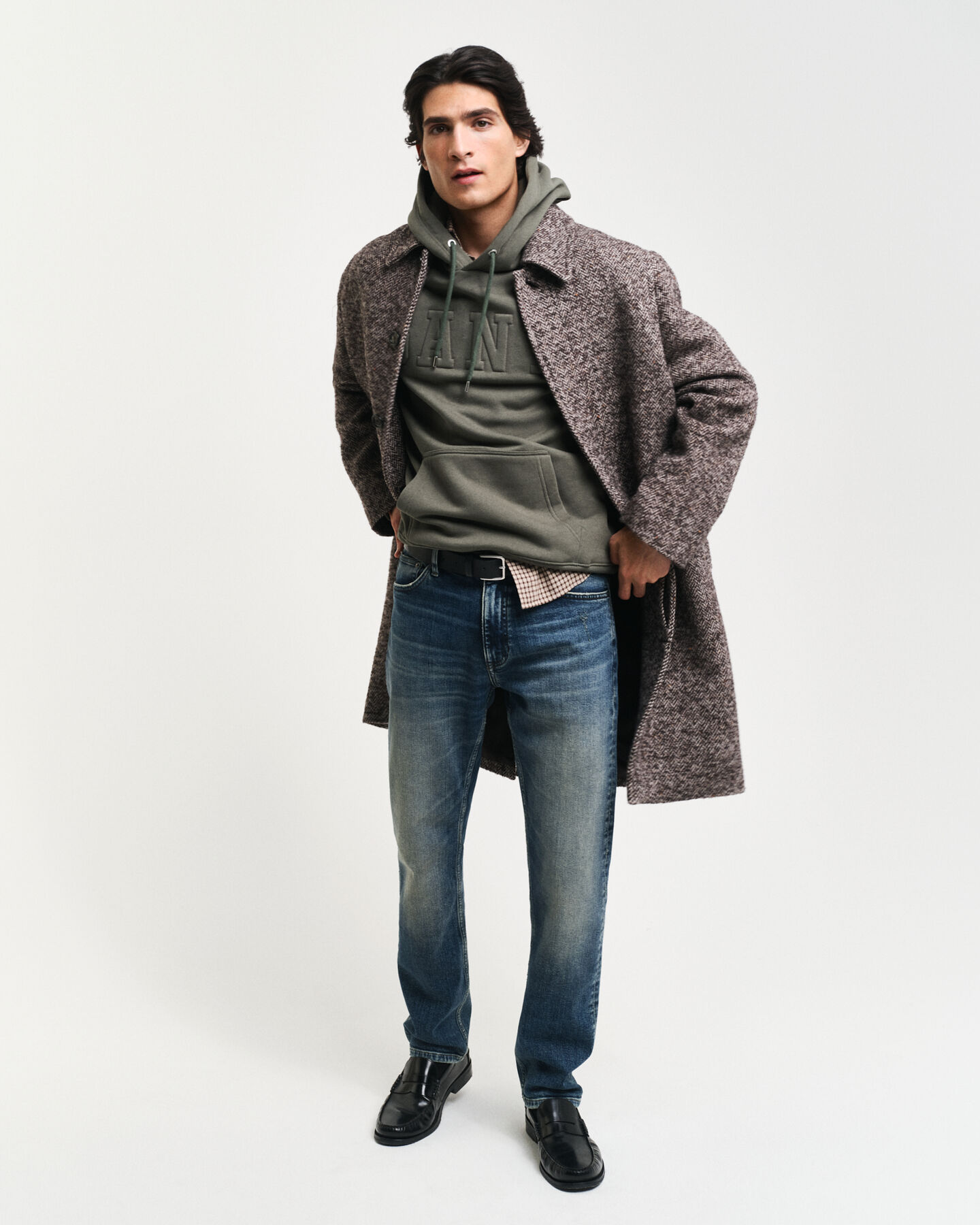 Felpa con cappuccio impressa