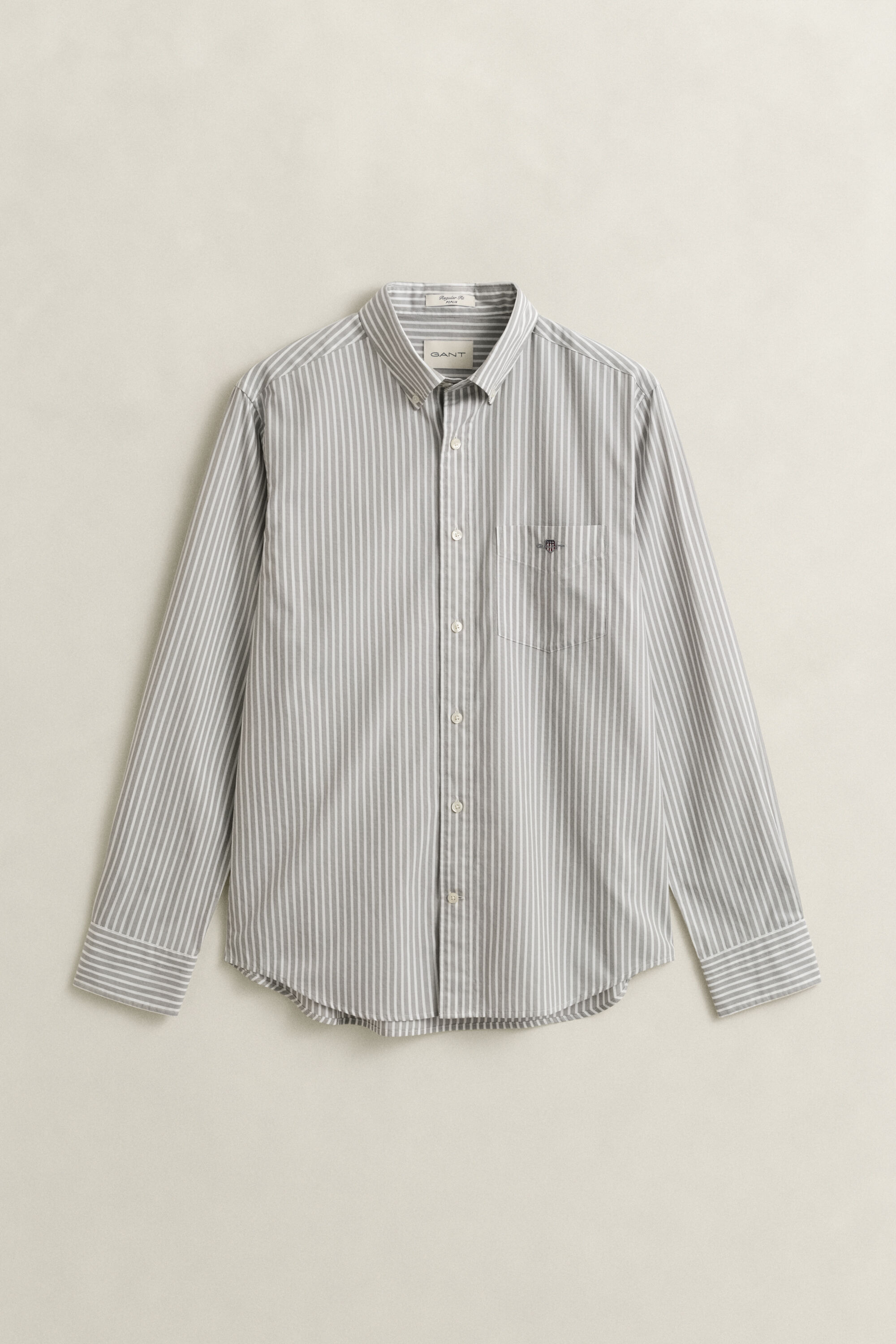 Camicia classica in popeline a righe