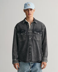 Camicia di jeans Heavy d&eacute;lav&eacute; oversize