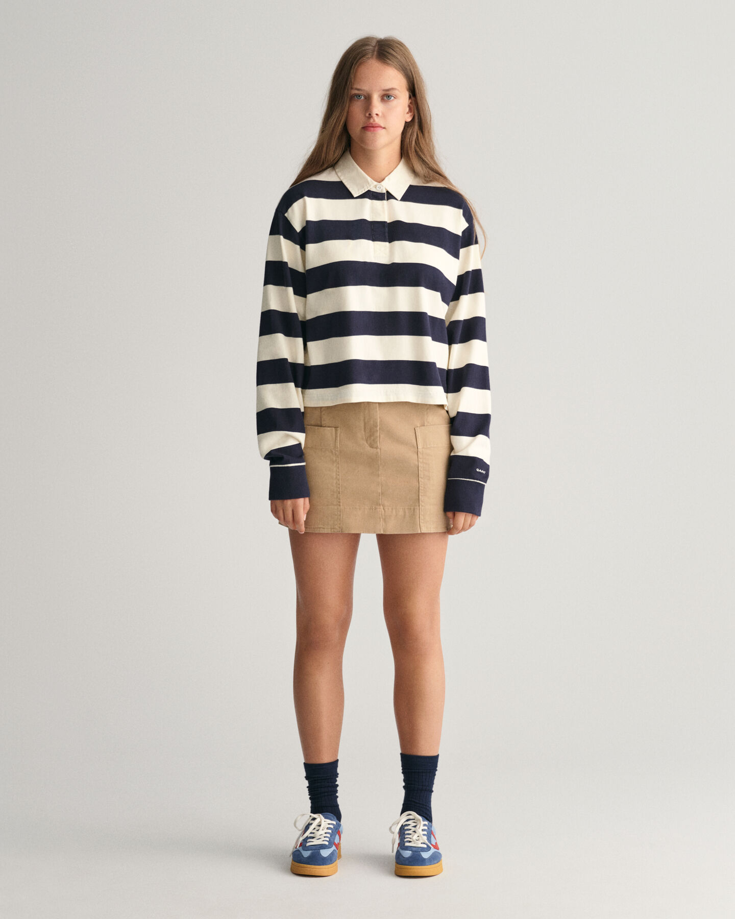 Rugger corta a righe Teen Girls