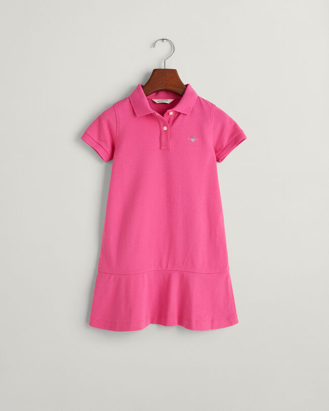 Abito a balze in piqu&eacute; a maniche corte Girls