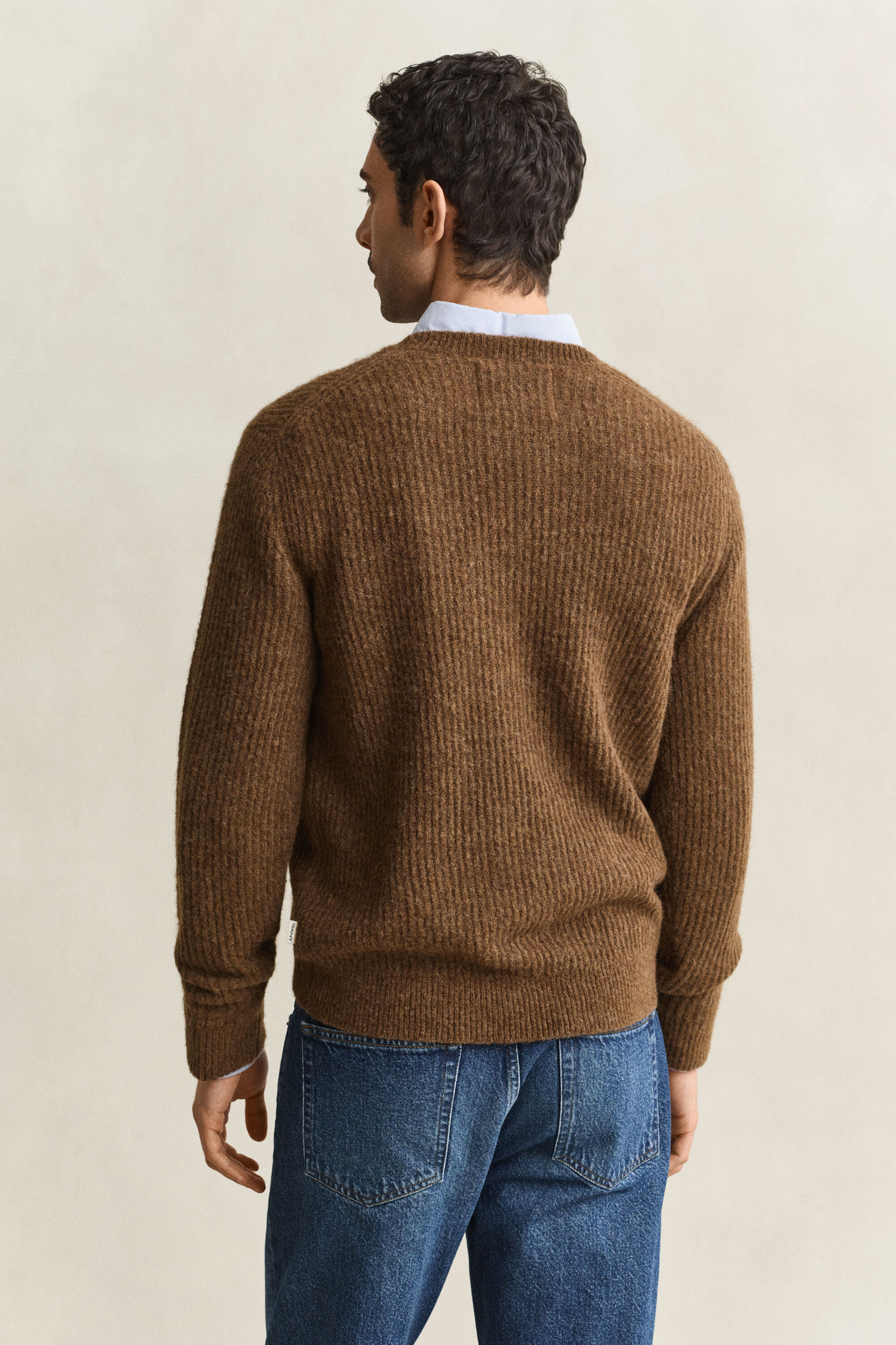 Maglia girocollo in misto lana d’alpaca