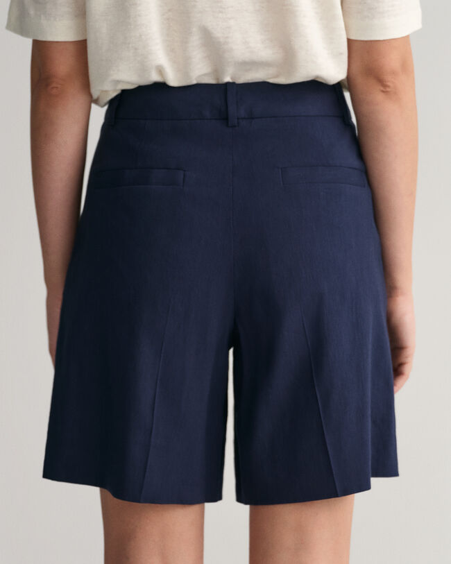 Pantaloncini di lino elasticizzati