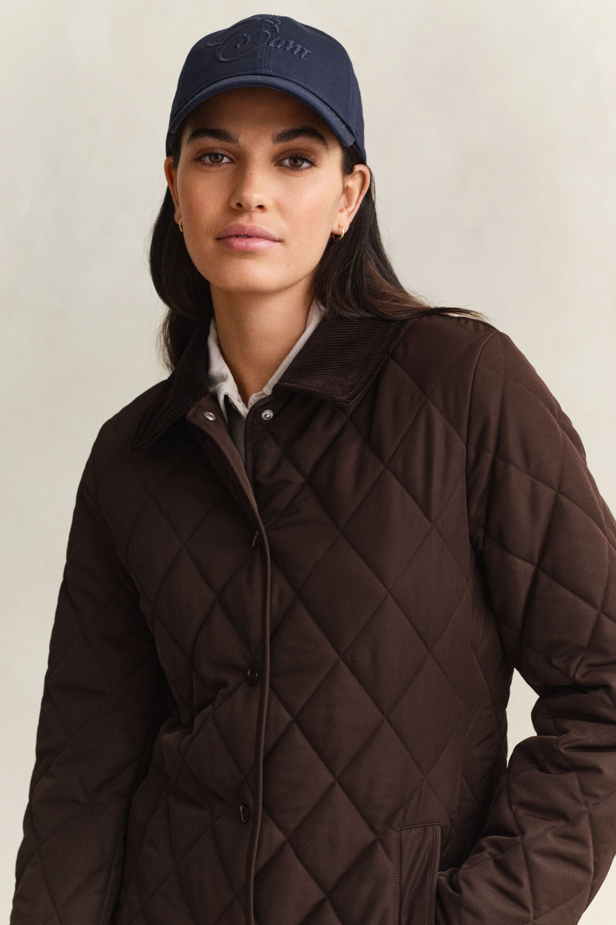 Cappotto trapuntato aderente
