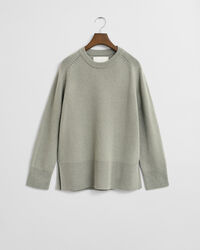 Maglia girocollo in morbida lana misto cashmere