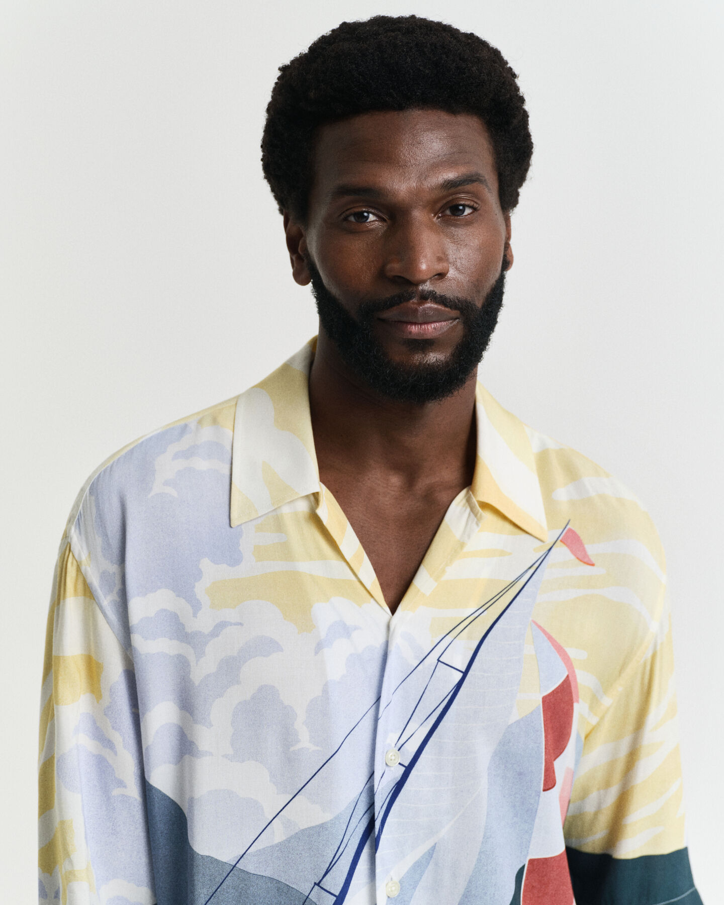 Camicia a maniche corte Sailing Scene relaxed fit